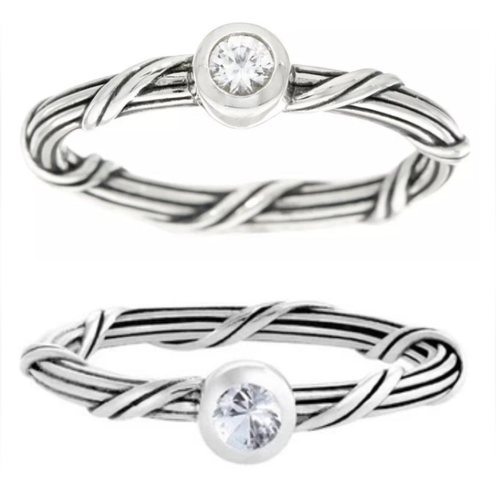 Designer Signed Peter Thomas Roth Signature Romance White Sapphire Ring, Size 6